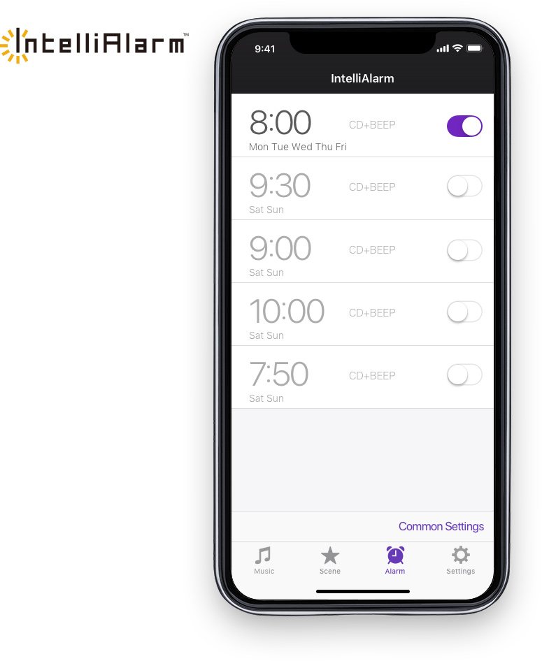 利用 Yamaha IntelliAlarm? 享受美麗早晨