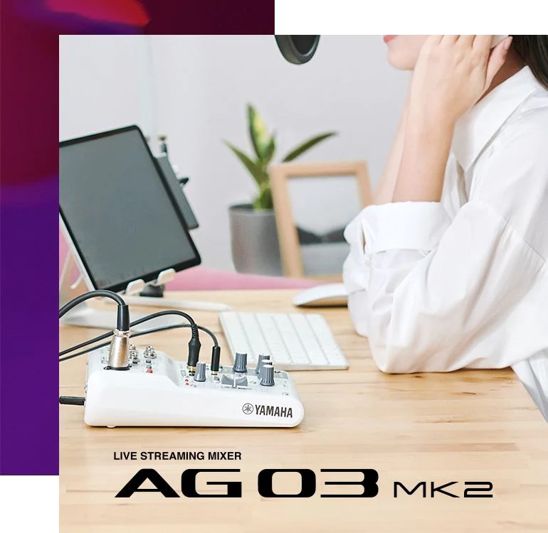 Yamaha Live Streaming Mixer AG03MK2